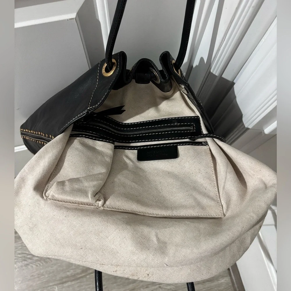 🍎🍎SOLD🍎🍎Black Leather Studded Tote Bag, Michael Kors - Picture 9 of 11